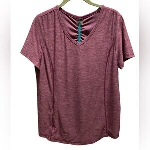 Duluth Women's V-Neck Short Sleeve Top - with pocket size L